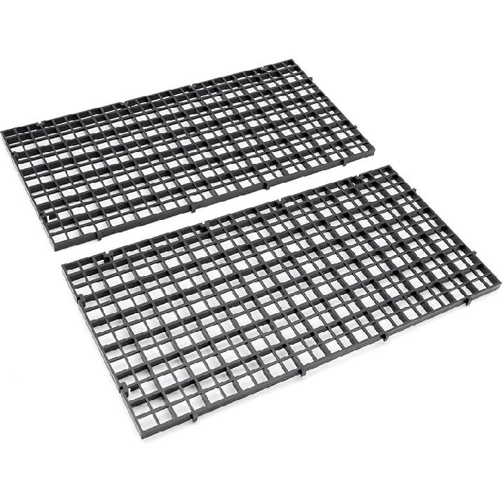 ALEGI Aquarium Plastic Grid Divider Tray Egg Crate,Grid Isolate Board Divider Fish Tank Bottom Black Filter Tray (Black 2 Pcs S)