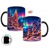 Christmas Northern Lights Color Changing Cup Ceramic Coffee Mug Snowman Christmas Tree