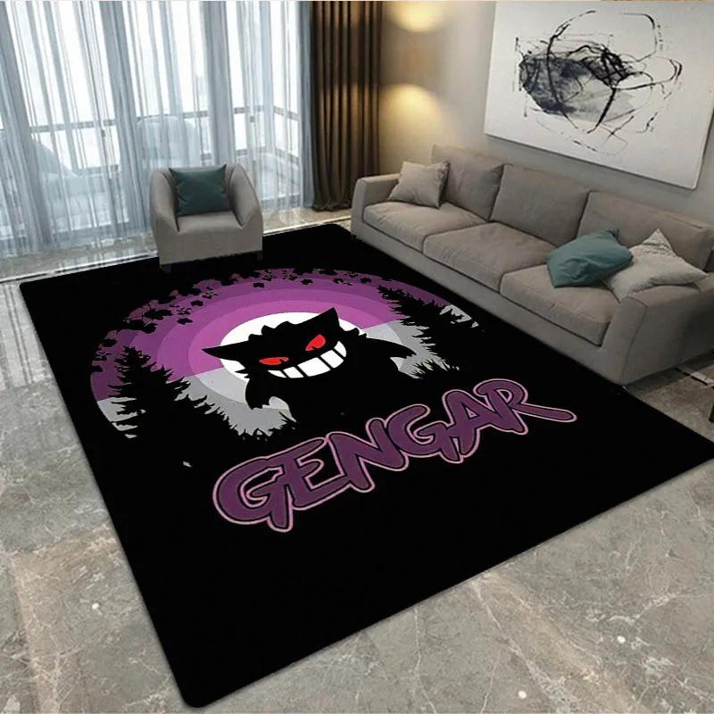 3D Pokémon Cute Gengar printed Carpet Living Room Bedroom Carpet Non-slip carpet home bedroom decor area rug Birthday Gift