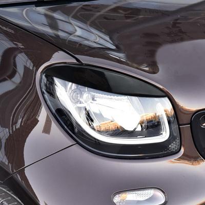 2ks Nálepky na čelo světlometu Nálepky na obočí Trim Carbon Fiber Decoration Cover for Smart fortwo forfour 453 Car