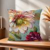 Flower Soft Pillow Case Exquisite For Sofa Living Room Retro Home Office Decor Protective Covers Style Without Art Pillow-Insert