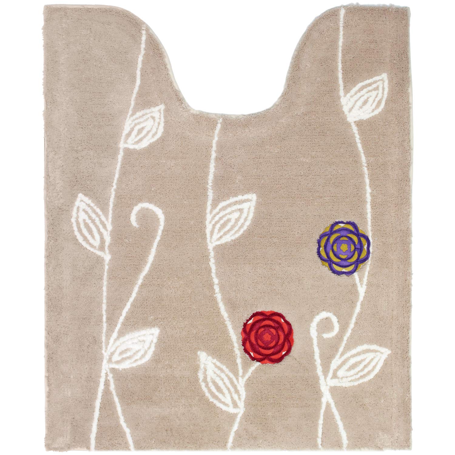 

OKA Etofu Toilet Mat 75cm x 63cm Beige Washable Approx. (Nordic Stylish) бежевый