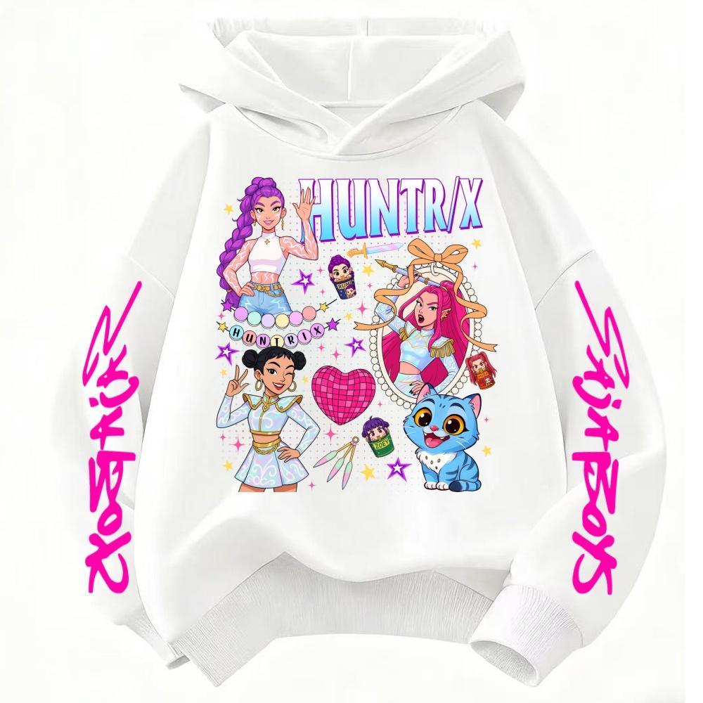 Autumn Anime K Pop Demon Hunters Children's Hoodie Harajuku Hip Hop Pullover Top Sweatshirt Sportswear Fashion Y2k Clothing