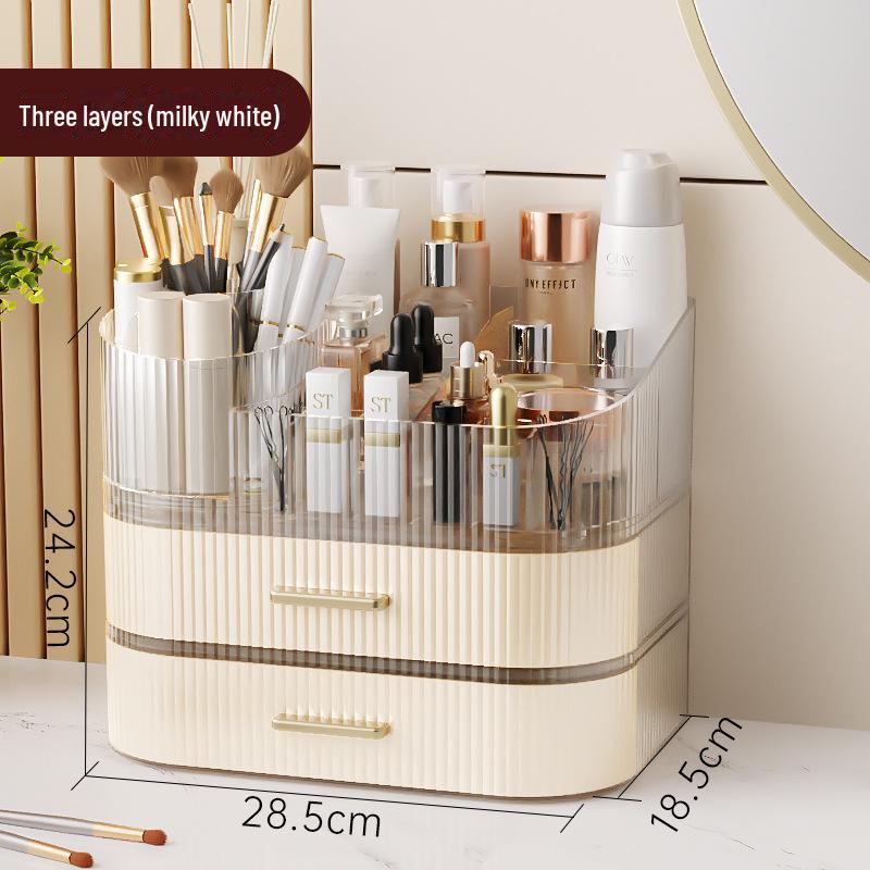 

Вращающийся акриловый органайзер для косметики, средств по уходу за кожей, помад, масок и кистей для макияжа