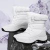 Fashion Winter Women's Snow Boots High Top Plus Velvet Women's Cotton Shoes Outdoor Warm Casual Shoes Comfortable Non-slip Hiking Boots