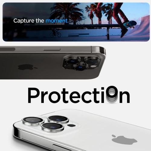 Spigen EZ Fit Optik Pro iPhone 15 Pro, iPhone 15 Pro Max, iPhone 14 Pro, iPhone 14 Pro Max Camera Film with Paste Kit Compatible with iPhone15Pro, iPh