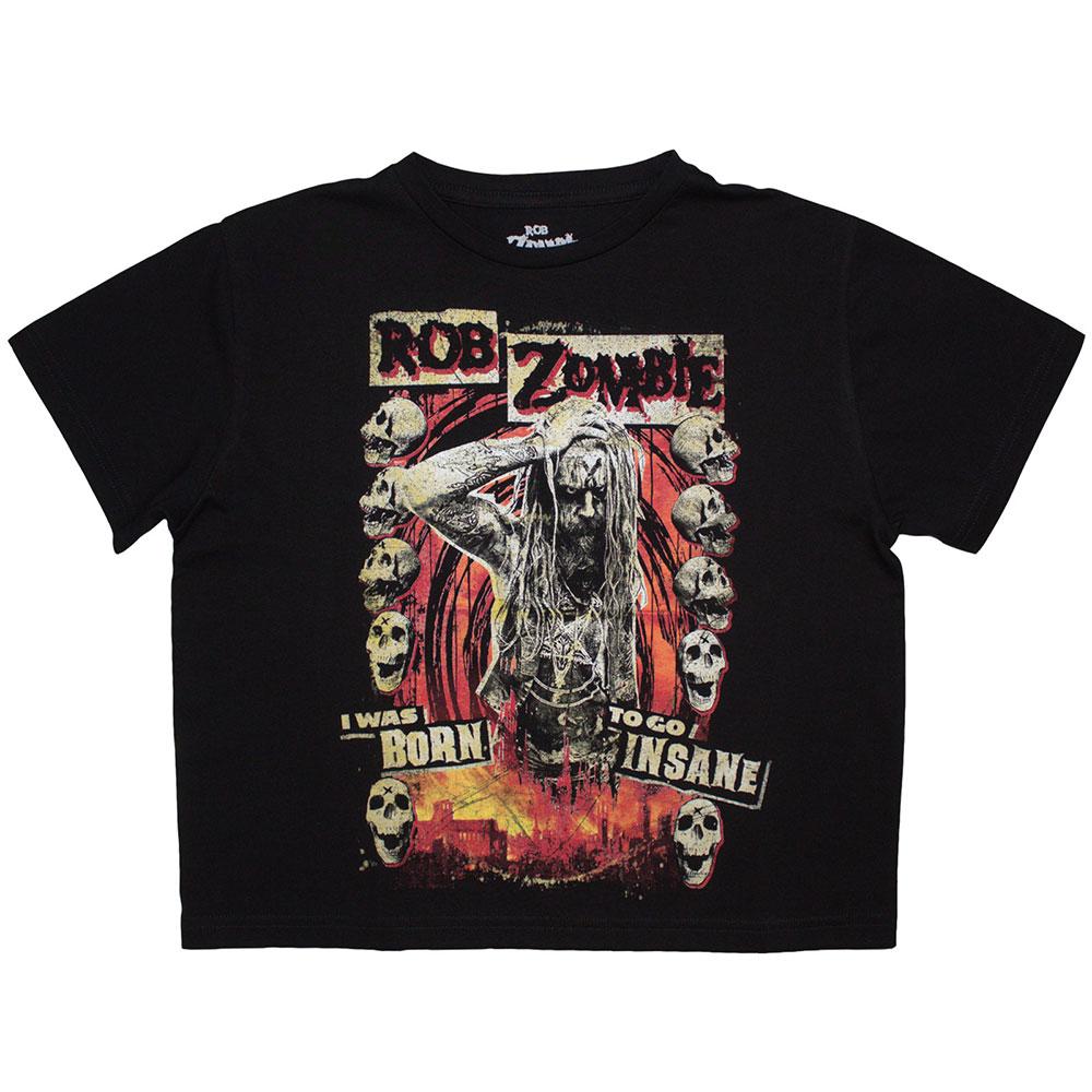 Rob Zombie Womens/Ladies Born To Go Insane Crop Top