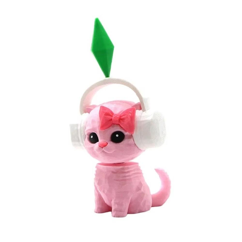 Gifts Cute Sims Cat Dancing Cat Car Ornament Ornament Car Accessory Dashboard Decor Cat Figurine Mini Earphone Cat Model
