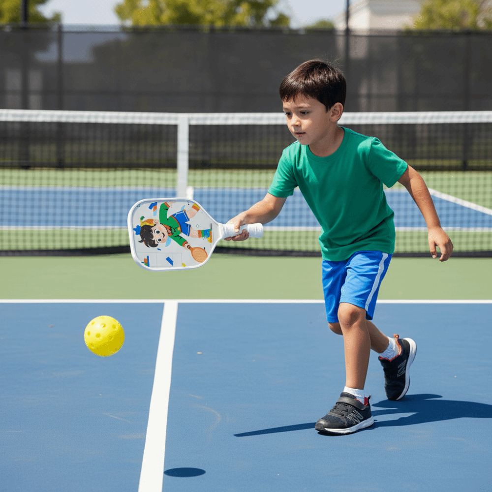 Colorful Kid's Pickleball Set Lightweight Children's Pickleball Rackets  Outdoor Sports