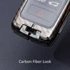 For Land Rover Jaguar Metal Car Key Fob Cover Keychain Accessories Carbon Fiber
