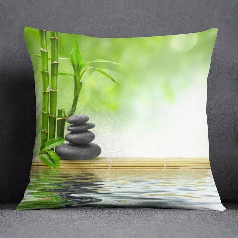 Bamboo Forest Pattern Series Pillow Gift Home Office Decoration Bedroom Sofa Car Cushion Cover Case