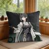 Jianxin Wuthering Waves Cushion Cover Square Short Plush Pillow Case Living Room Sofa Home Decor Funda X