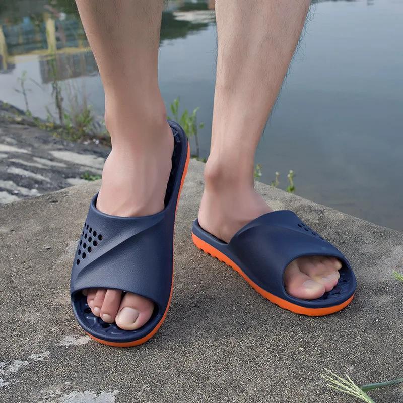

Men Slides Non-slip Summer Massage Flip Flops Indoor Slipper Man Sandals Beach Shoes Men 49