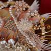Phoenix Embroidery Bridal Fan DIY Kit: Double-Sided Chinese Style with Fireworks Pattern