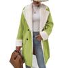 Womens Winter Wool Blend Coat Longline Double-Breasted Casual Chic Office Wear