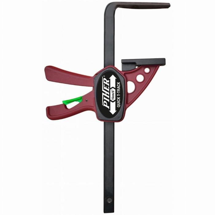 Serre-joint rapide - Piher - Quick-T-Track - Saillie 7 cm - Longueur 23 cm - 60 kg de puissance