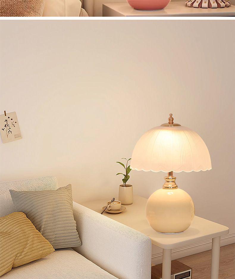 2025 Cream Style Luxury Bedside Table Lamp: Elegant Wedding Night Light