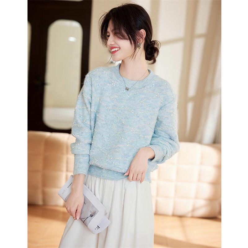 Women's Gentle Round Neck Knit Sweater