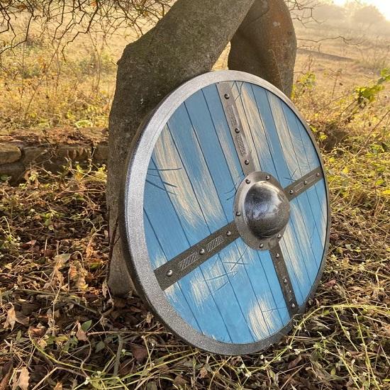 Medieval Shields of Fenrir the Gray Wolf Authentic Battle Worn Viking Shield  | Home Decoration Shields