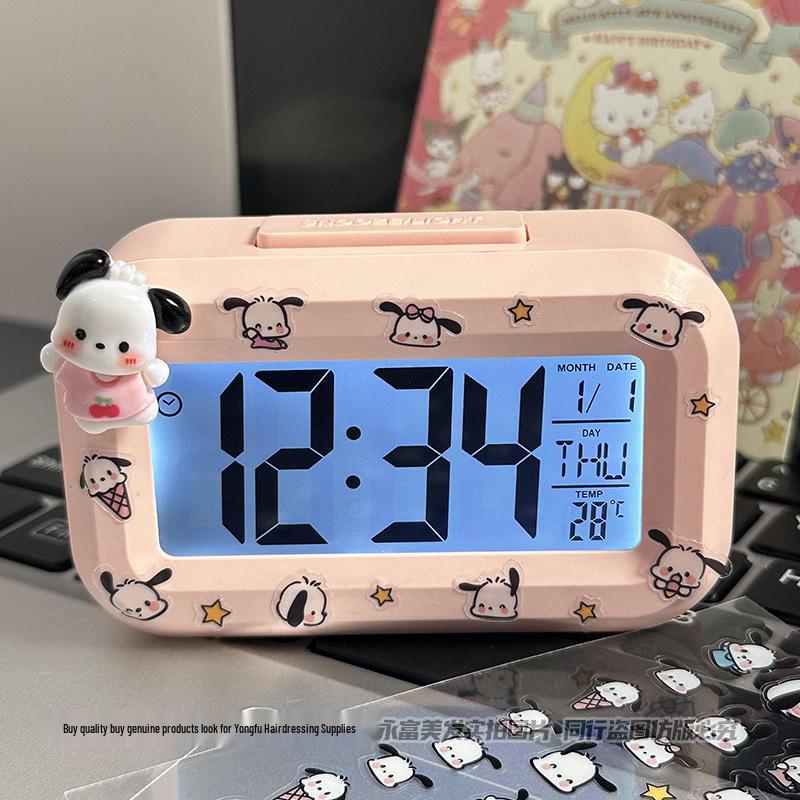 Luminous Cute Beaver Alarm Clock - Multifunctional Silent Desktop Clock with Timer for Dorms and Bedside.