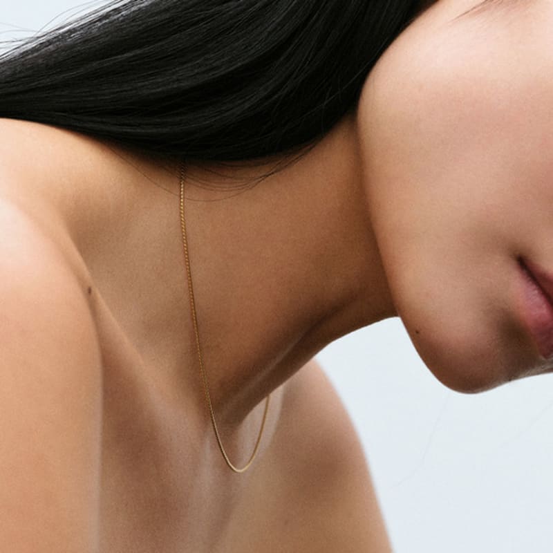 Another Layer Cutting Chain Necklace (silver925)(2color)