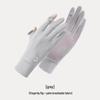 Women's UPF 50+ Anti-UV Cycling Gloves - Non-Slip, Breathable, Ice Silk, Thin, Long, Two-Finger Flip-Top