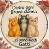 Vintage Cat Wall Art Aluminum Sign Cm Strong Woman Gift Home Decor