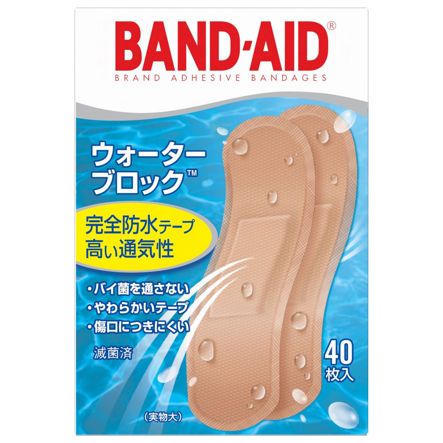 

Водонепроницаемые пластыри BAND-AID Water Block First Aid, 40 шт.,