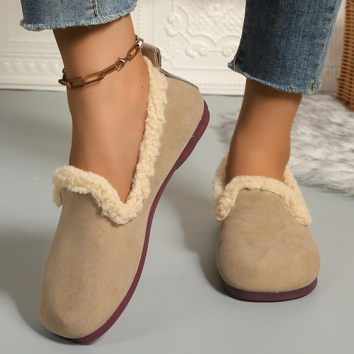 

Туфли Doudou на плоской подошве, пушистые туфли на мягкой подошве, женская обувь, бархатные хлопковые туфли, новые ретро ленивые одинарные туфли на осень и зиму 43