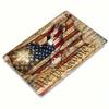 Metal Wall Art Vintage Tin Sign 8x12 Inch Rustic American Flag Constitution Design Patriotic Decor We The People