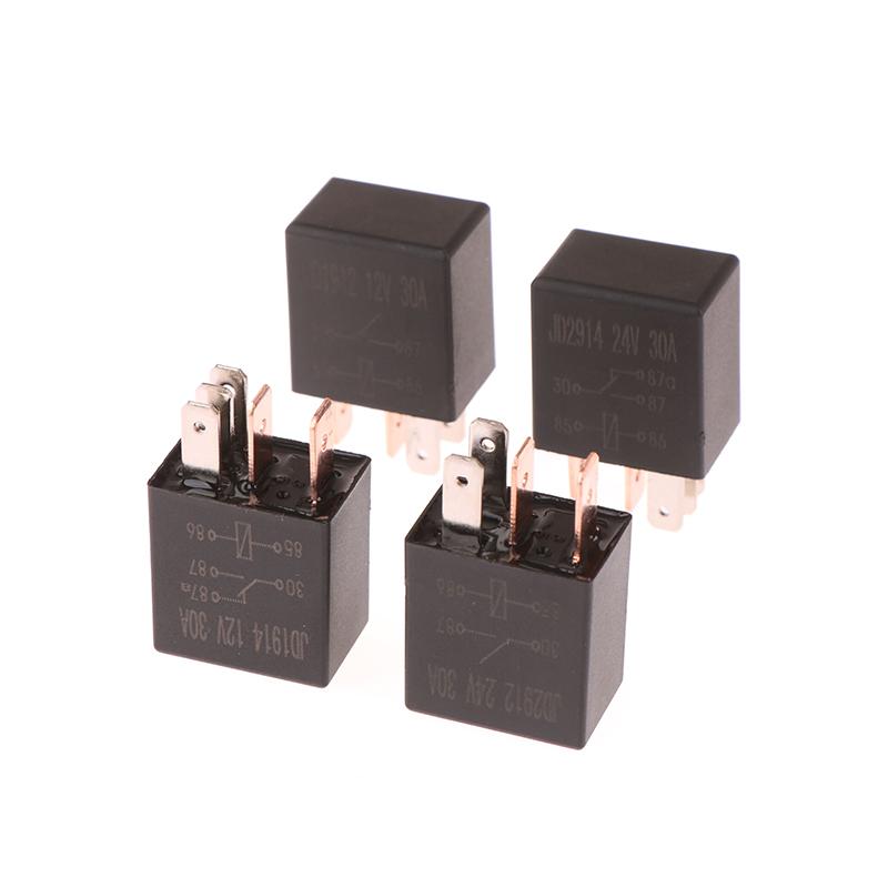 4 Pin/5 Pin 30A 12V/24V Automotive Violet Relay Socket With Wire With Terminal Automotive Control Device Auto Car Relay Relays 5