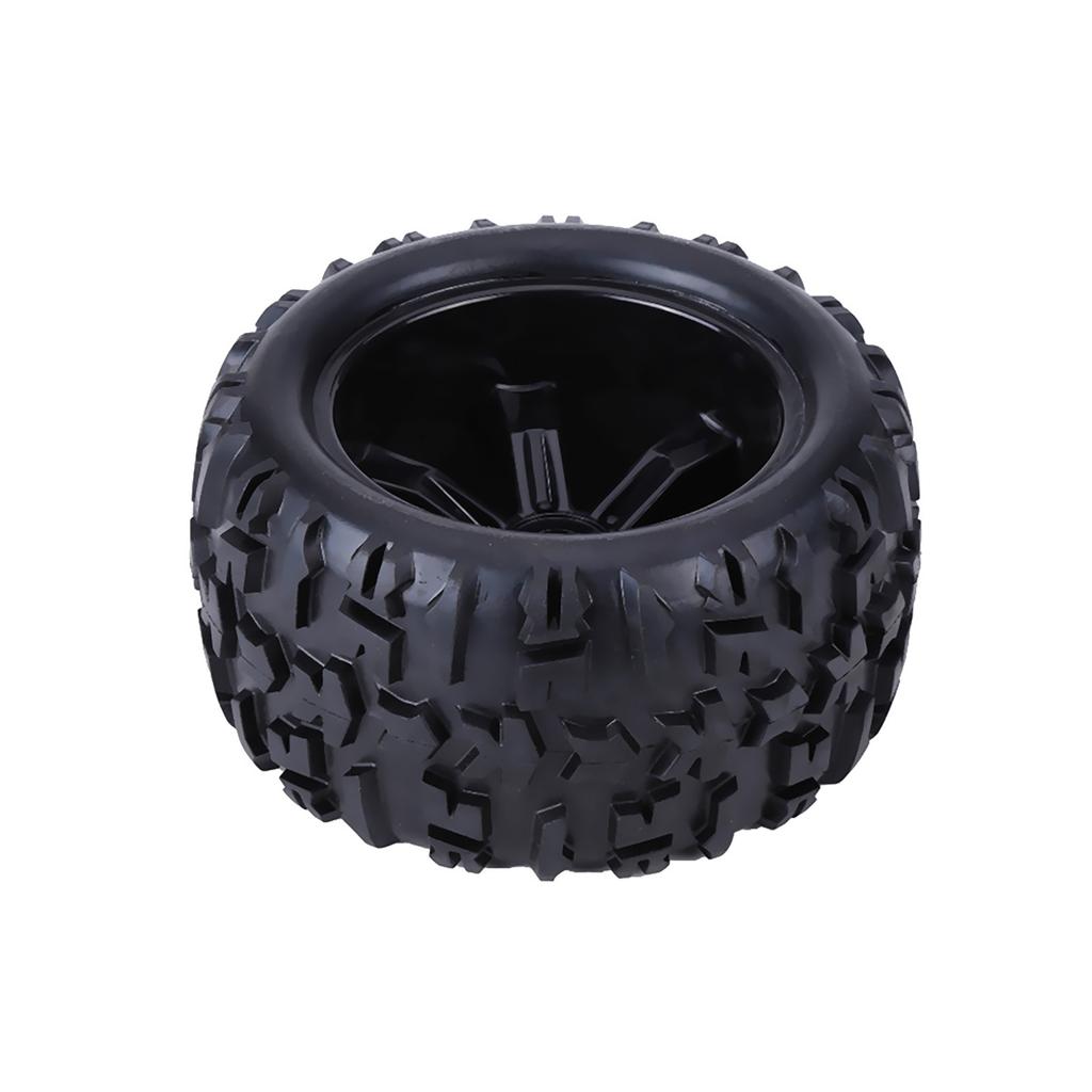 4pcs Set Rubber Tyre Tires & Plastic Hubs Wheel Rims Accessories for 1 8 RC Truck Car