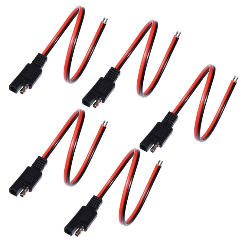 5pcs SAE Connectors Cable 12AWG 1 Foot Suitable for Solars Devices and Emergency Backups Power Solution Daily Use