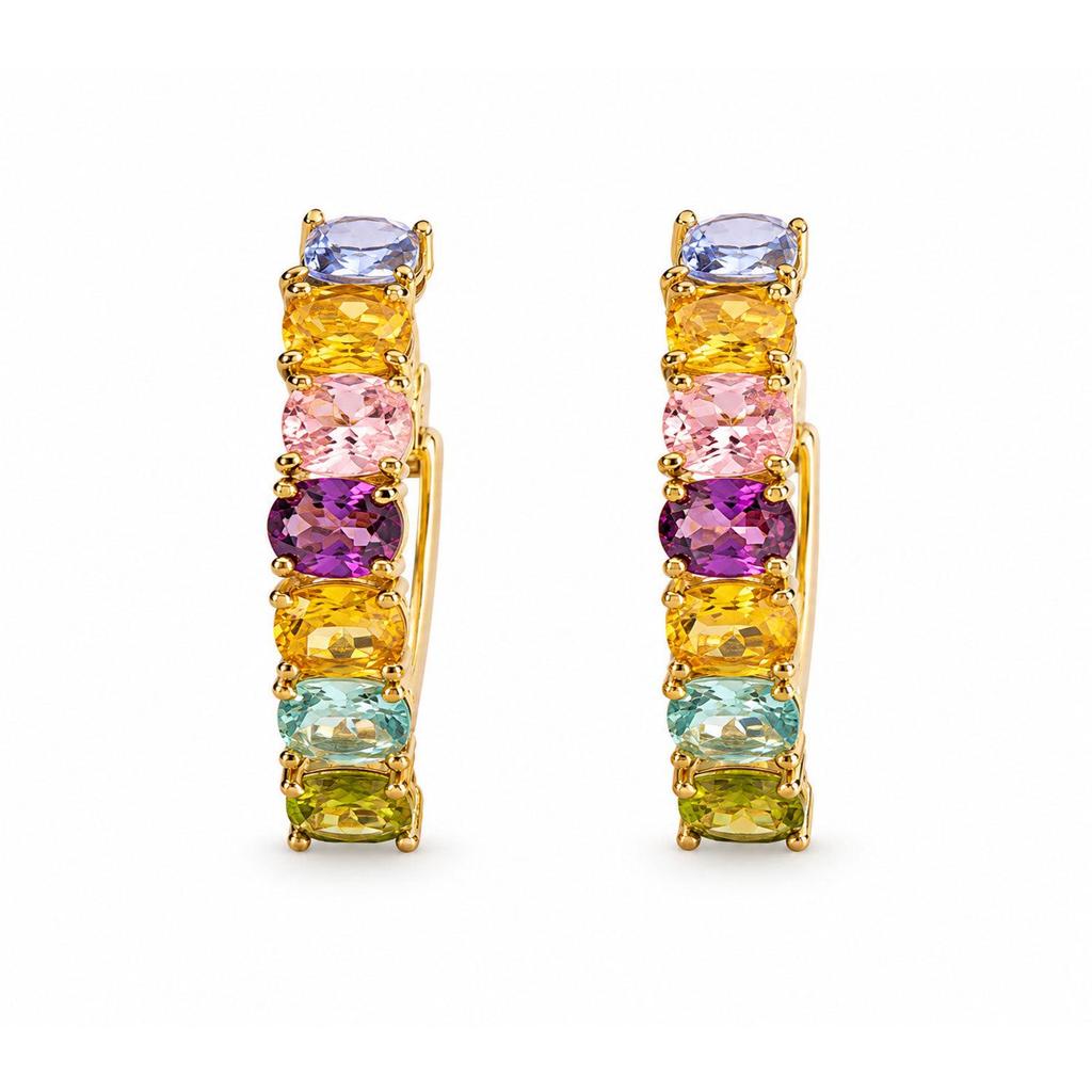 Versatile Colorful Zirconia Earrings - Elegant & Unique Fashion Studs