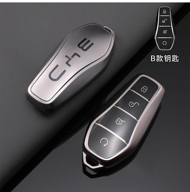 Silver TPU Car Flip Remote Key Case Cover Holder Shell Fob For BYD Song Plus Atto 3 Han EV Tang DM Qin Seal Dolphin Accessories