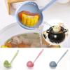 New Type Soup Spoon, Long Handle, Kitchen Filter, Solid Color Cooking Coriander, Kitchen Spoon, Plastic Tableware, Soup Spoon Leaking Spoon Two In One