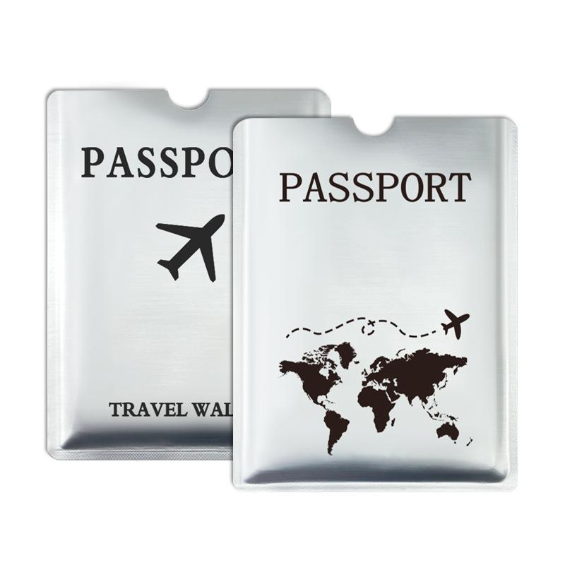 Aluminum Foil Passport Protective Cover Anti-magnetic Anti-theft Brush Laser Aircraft Model Passport Passport Holder