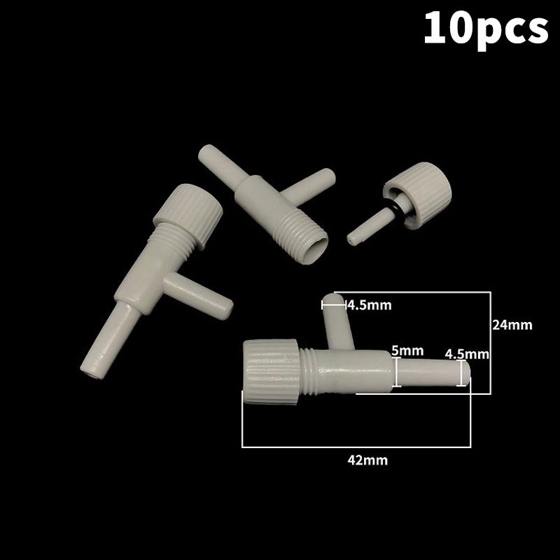 10Pcs 4Mm Aquarium Air Control Valve Tap Aquarium Fish Tank Air Pump Connector Control Valve Air Pipe Tube For Aquarium