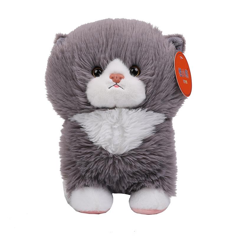 Simulated Kitten Plush Toy Cat Doll Children Soothing Throw Pillow Sleeping Holding Doll Birthday Gift For Girl