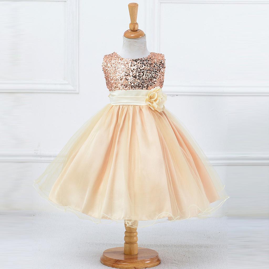 Floral  Princess Bridesmaid Pageant Gown Birthday Party Wedding Dress