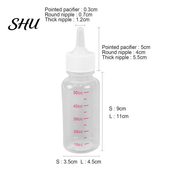 Cat Nursing Bottle 50ml, 120ml Feeding Soft Head Leak-proof Removable No Odor Pet Kitten Dogs for Newborn Puppy