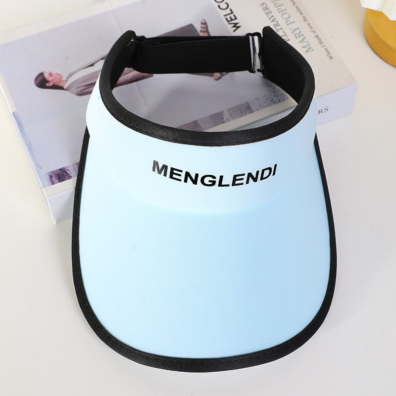 

Солнечная шляпа женская летняя с открытым верхом, защита от УФ-лучей, кепка с козырьком из ледяного шелка, уличная шляпа от солнца для бега и велоспорта Regular-XMZ086 Blue All yards