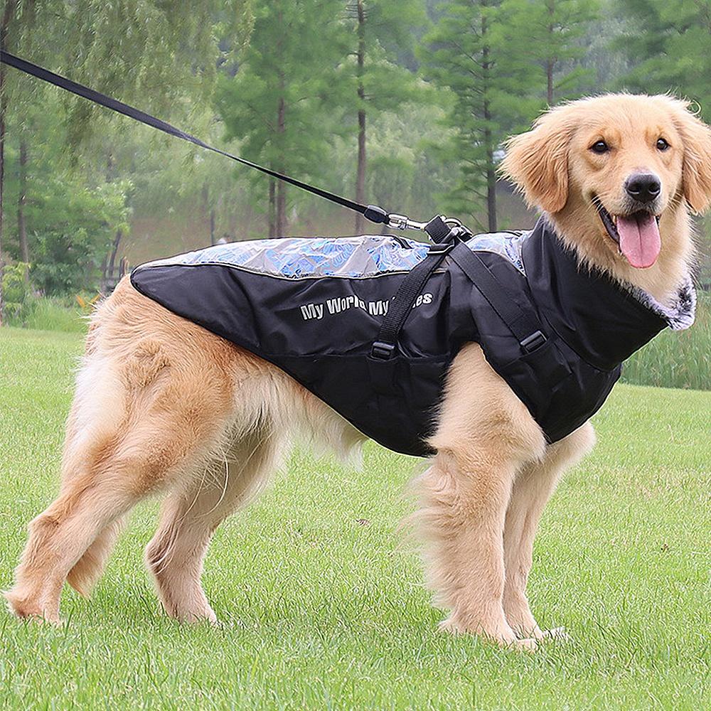 Nové Zimní Psí Teplé Nepromokavé Oblečení Reflexní Písmo Oblečení Nepromokavá Vesta Pet Kočka Bunda Pet Bavlněné Oblečení Pro Malé Střední Velké Psy XL-6XL