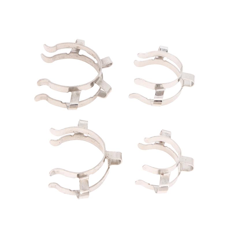 1Pc Stainless Steel Standard Ground Mouth Clip Caliber 14#19#24#29#34#45# Laboratory Clamp Heat Resisting Ground Clip Adapter