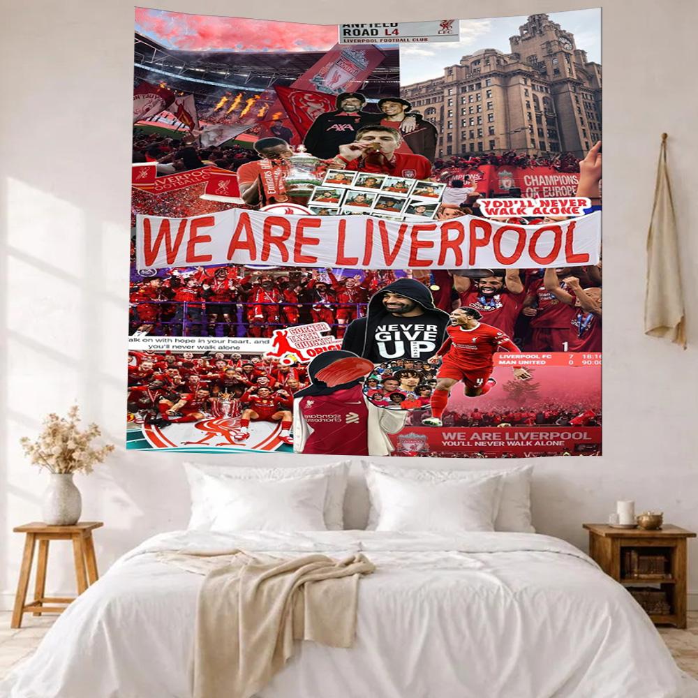 Liverpool Football Club Wall Decor Tapestry Art For Pet Memorial Birthdaywedding Party Backdrop Family Gift