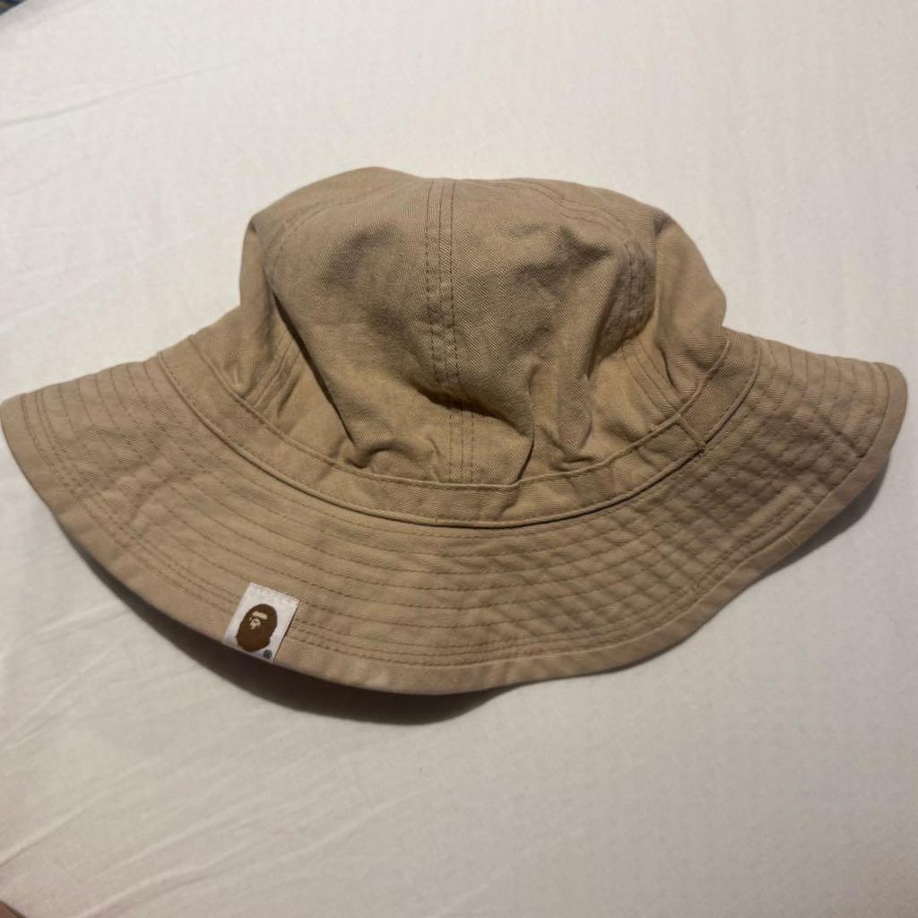 Used A BATHING APE Safari Hat 100% Cotton Made In Japan