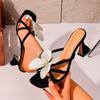 Niche Design Butterfly Flip-flops High Heels Spring and Autumn New Women's Fairy Temperament Block Heel Sandals