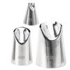 3Pcs Kitchen Stainless Steel Pastry Decorating Nozzles Cookies Biscuits Cake Baking Decoration