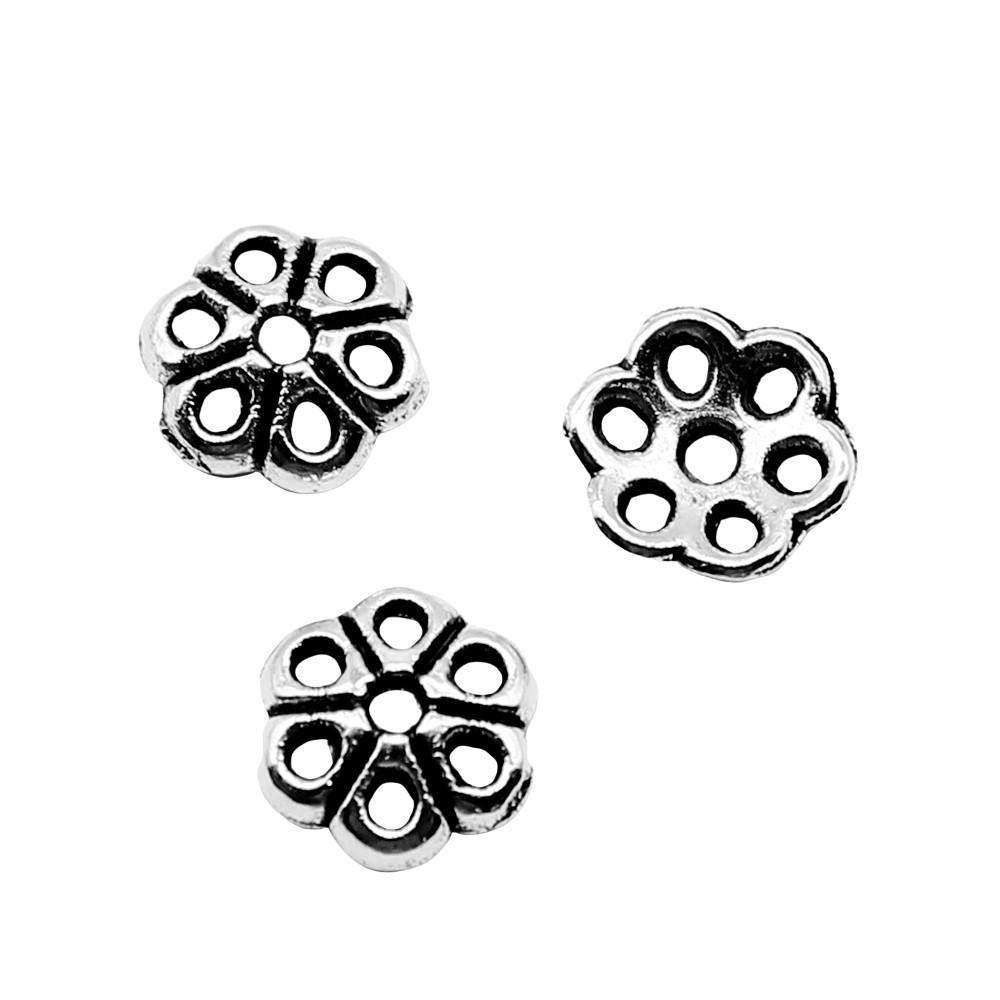 Multi Color Swirl Flower Bead Caps Spacer Beads For Jewelry Making Components