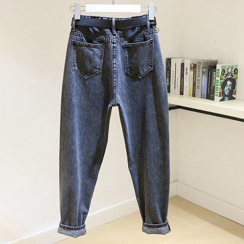 High-Waisted Ash Jeans: 2020 Korean-Style Loose Fit Harem Pants for Women